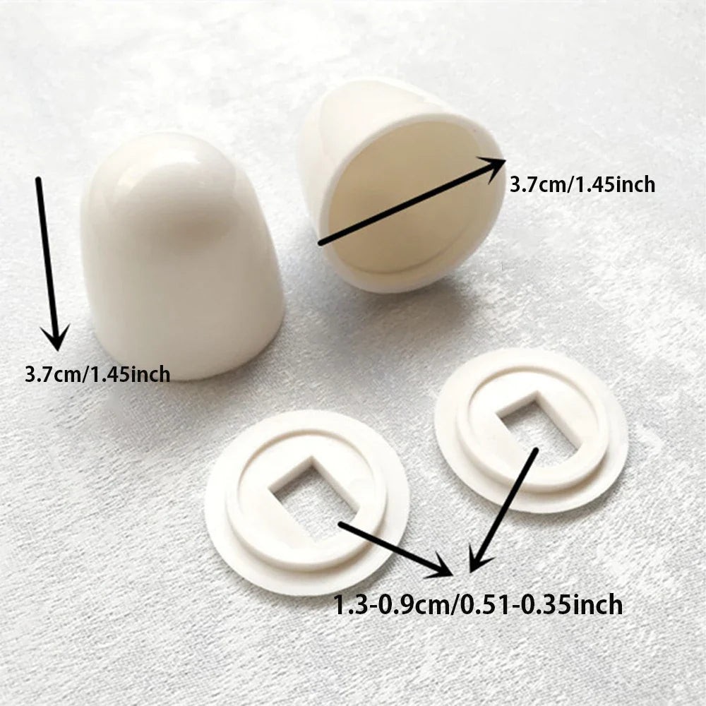 2 Pairs Universal Toilet Bolt Covers – Plastic Push-On Screw Caps for Toilet Bowl Fixing & Bathroom Decoration Accessories