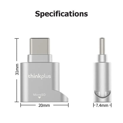 D201 USB-C Card Reader 480Mbps – OTG Type-C Adapter for Micro SD/TF Cards Up to 512GB for Laptop & Smartphone