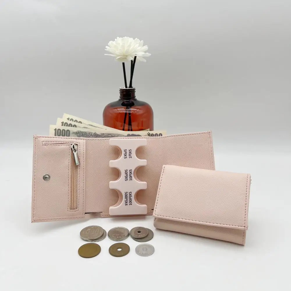 Multi-Functional 2-in-1 Portable Coin Clip & Card Wallet – Colorful Tri-Fold Coin Purse for Travel & Loss Prevention