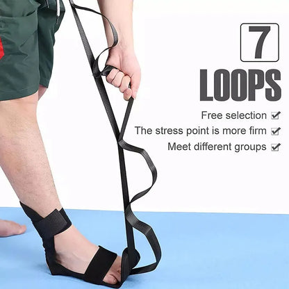 Soft Yoga Ligament Stretching Belt | Three Colors Stretch Strap for Leg and Hamstring Pain Relief
