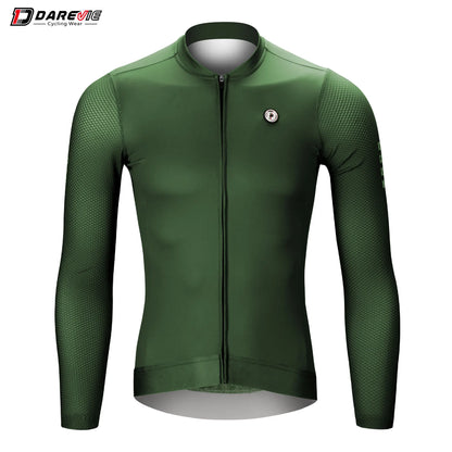 DAREVIE Long Sleeve Cycling Jersey — Pro Aero Slim Fit with 3D Bubble Mesh for Men & Women