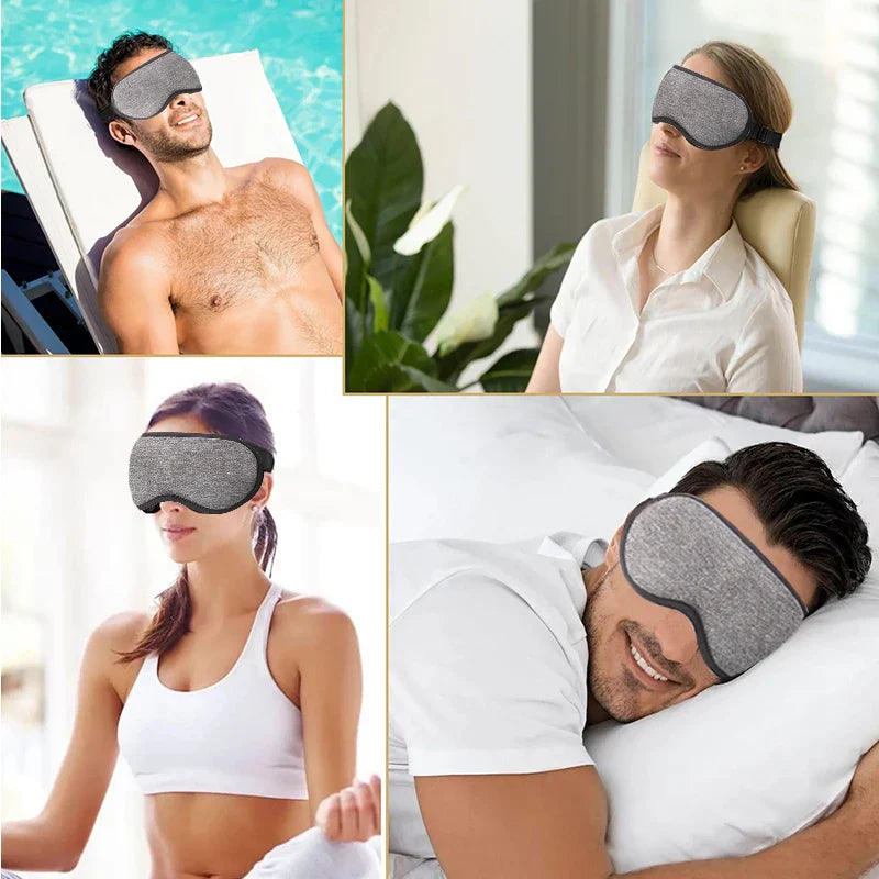 3D Electric Heated Eye Mask — Intelligent Hot Steam Eye Mask for Sleep, Eye Protection & Shading, USB Powered