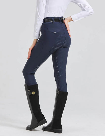 Professional Equestrian Riding Pants — Silicone Anti-Slip, Quick-Dry, Tight-Fit Sports & Cycling Trousers for Horse Riding Exams