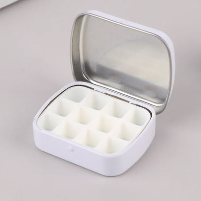 Portable Empty Watercolor Tin Box – 12/24 Grid Mini Paint Palette for Travel Painting & Art Supplies