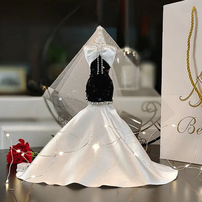 1/6 Mini Bride Doll Wedding Gown Set – Display Mannequin with Stand for Doll Clothes