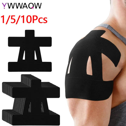 1/5/10PC Precut Kinesiology Tape – Shoulder Support & Pain Relief Athletic Tape, Waterproof & Elastic