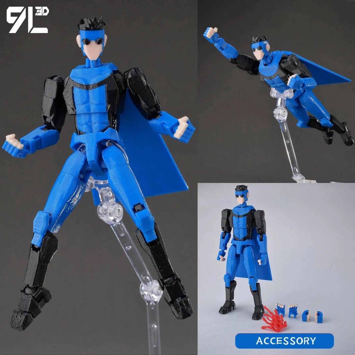 3D Printed Invincible 2.0 Superheroes Action Figures – Multi-Jointed Anime Toy Model Ornaments Gifts