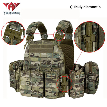 YAKEDA Quick-Disassembly Training Vest – Detachable, Expandable, Comfortable, Breathable, Wear & Tear-Resistant