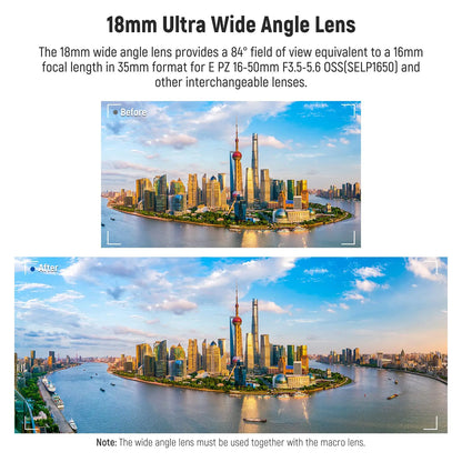NEEWER 40.5mm HD Wide-Angle Lens – 2-in-1 18mm Wide-Angle & 10x Macro Lens Adapter for Sony ZV-1F, ZV-E10, A5000, A6000