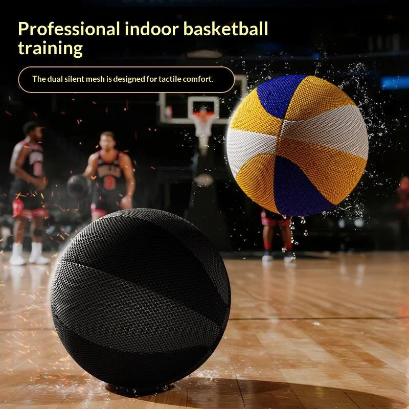 Weighted Training Basketball - Size 5/7 Silent High-Bounce Foam Ball for Indoor Dribbling & Home Workouts