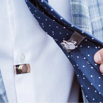 Invisible Magnetic Tie Clip | Stainless Steel Metal Shirt Tie Clip | Automatically Fixed Creative Jewelry for Men | Accessories Gift