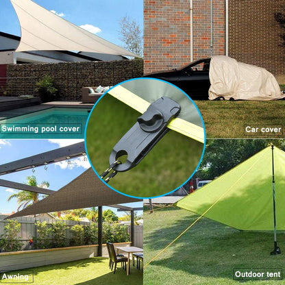 10PC Heavy Duty Awning Clamp Tarp Clips: Lock Grip Fasteners for Outdoor Camping - Pool, Tent, Bungee Cord Tightening