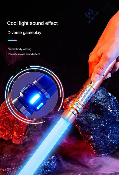 RGB Metal Lightsaber Toy – 15-Color Changing Laser Sword with Sound Effects, Force FX Jedi Blaster Gift for Kids