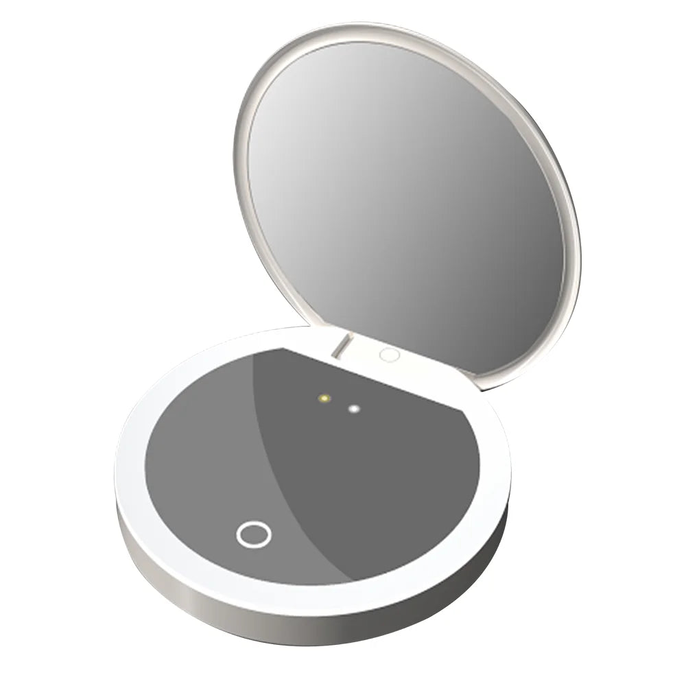 TENGMIR UV Smart Sunscreen Makeup Mirror – Portable LED Light UV Detection & Sunscreen Testing Mirror