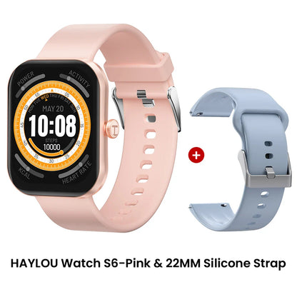 HAYLOU Watch S6 Smartwatch — 2.01" HD Display, Bluetooth Voice Calls, IP68 Waterproof Fitness Tracker