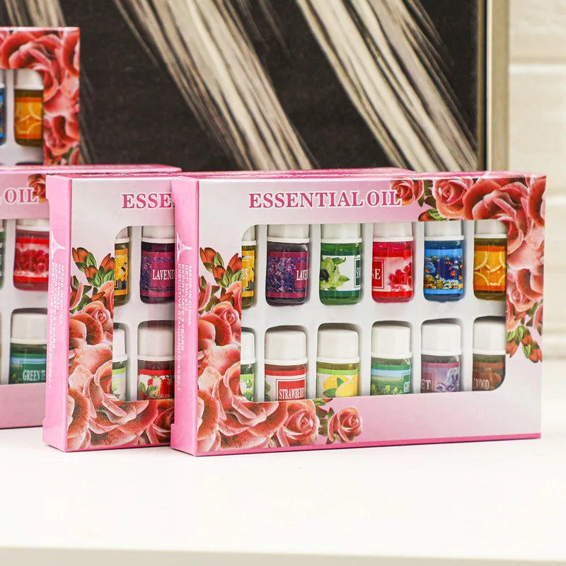 12PCS 3ML Natural Plant Air Fresheners – Aromatherapy Essential Oils for Diffusers, Air Conditioning, & Humidifiers