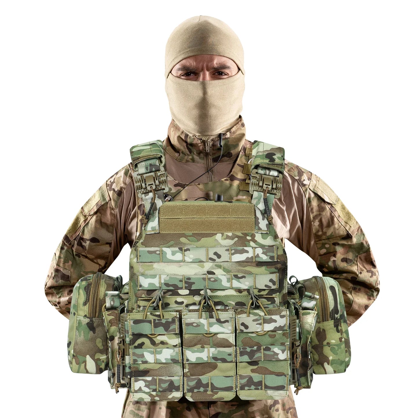 ARTEX Tactical Vest – 1000D Nylon, Quick Release, 6094K with Triple Magazine Pouch for Hunting & Airsoft Combat