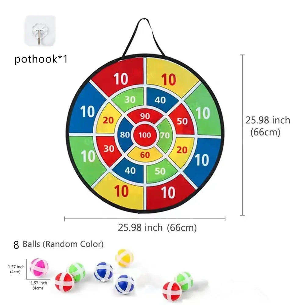 Kids Sticky Ball Dart Board Game - 74cm Interactive Educational Math Toy for Indoor & Outdoor Play
