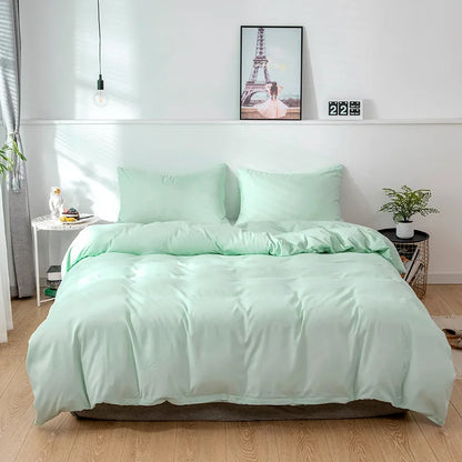 Nordic Solid Color Sanding Duvet Cover Set – 220x240cm Queen King Bedding with Pillowcases (No Sheet)