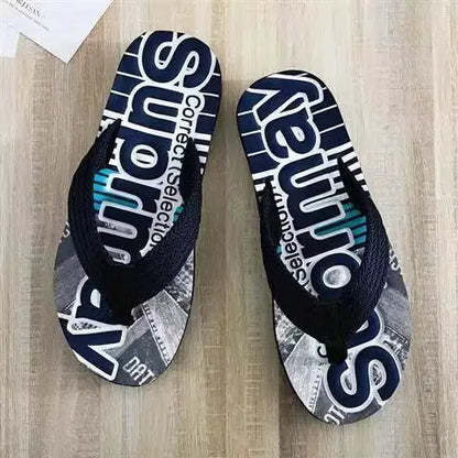 2023 Men’s Flip Flops – Trendy Anti-Skid Casual Beach Slides, Outdoor & Household Sandals