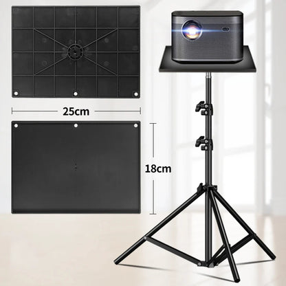 Sound Card Projector Tray with Microphone Tripod Stand – Smartphone, Camera, and Laptop Bracket Platform with 1/4-inch Screw Adapter