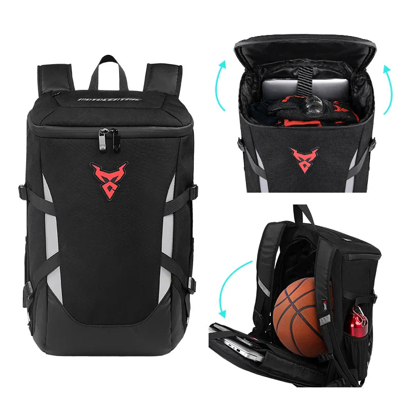 MOTOCENTRIC 28L Motorcycle Backpack - Waterproof, Outdoor Sports Riding Helmet Locomotive Backpack for Business Travel, Laptop Bag