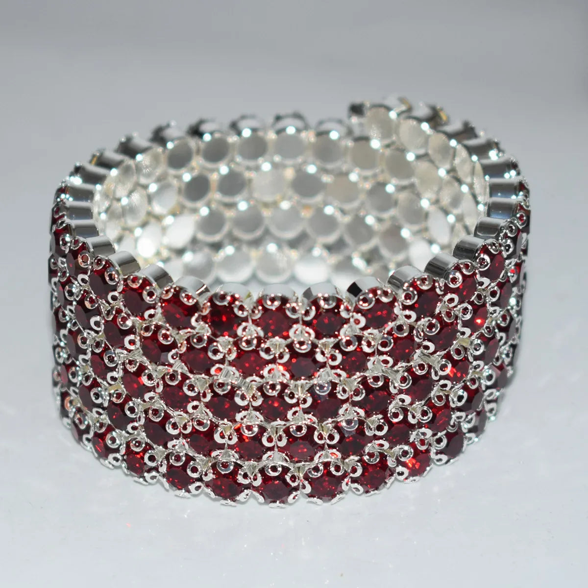 Women’s Rhinestone Crystal Bracelet - Glamorous Statement Jewelry for Stage & Special Events