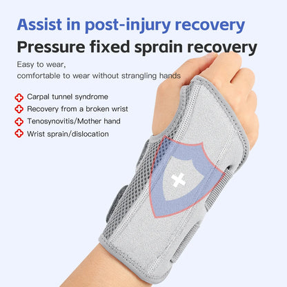 Wrist Brace for Carpal Tunnel — Hand Support with Splints for Arthritis, Tendonitis, Sprains, and Wrist Pain