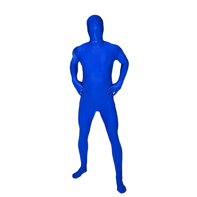 24PCS Zentai Invisible Jumpsuits – Skin-Tight Spandex Bodysuit Cosplay Costume for Halloween, Carnival & Stretch Full-Body Wear