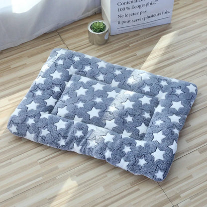 Thick Cat Sleeping Mat - Soft Flannel Pet Cushion Blanket for Cats & Small Dogs Winter Warm Comfort