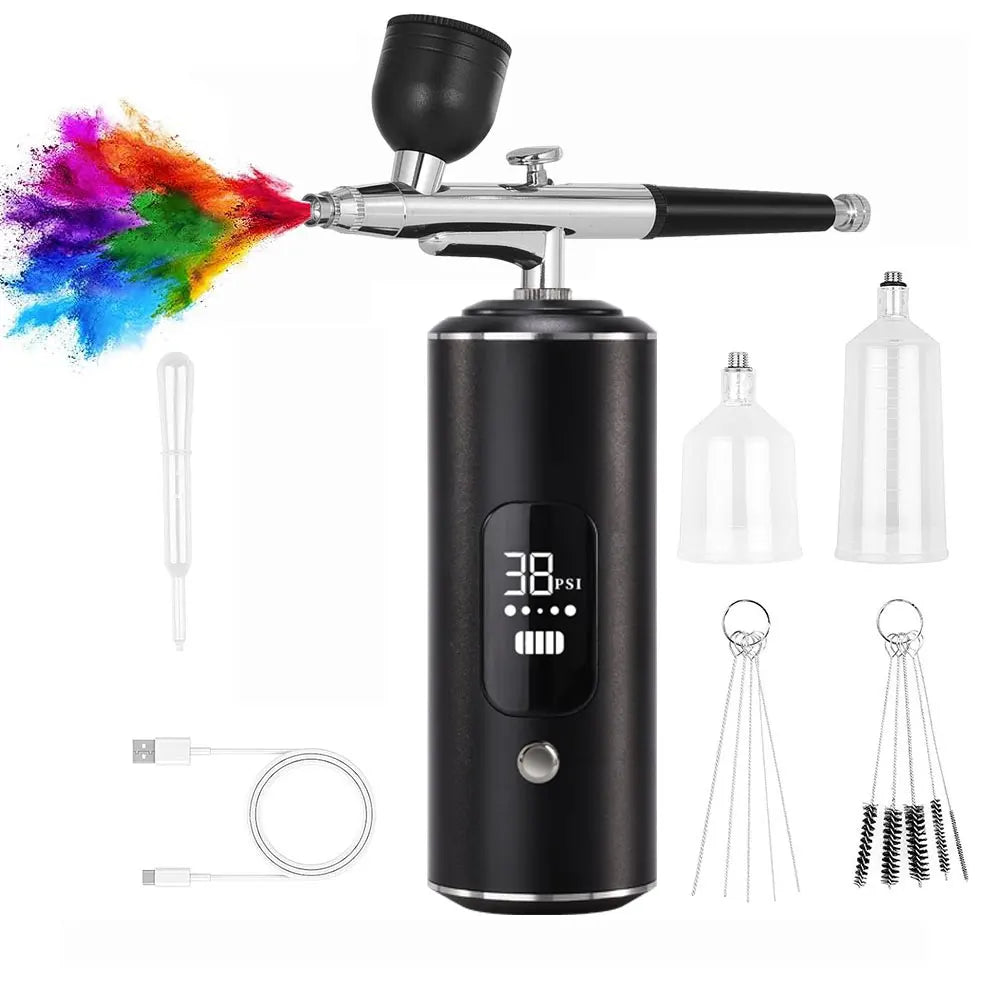 Portable Air Brush with Compressor – Airbrush Pen for Cake Decorating, Crafts & Art Painting