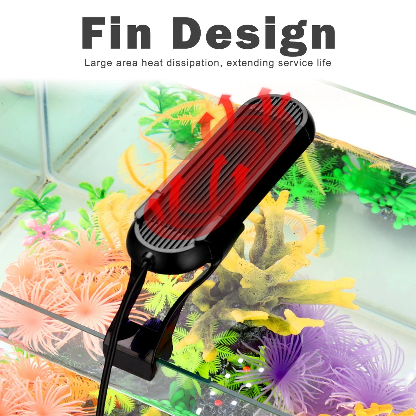 Aquarium LED Light with Timer – Full Spectrum Fish Tank Lamp for Water Plants, USB Aquatic Light