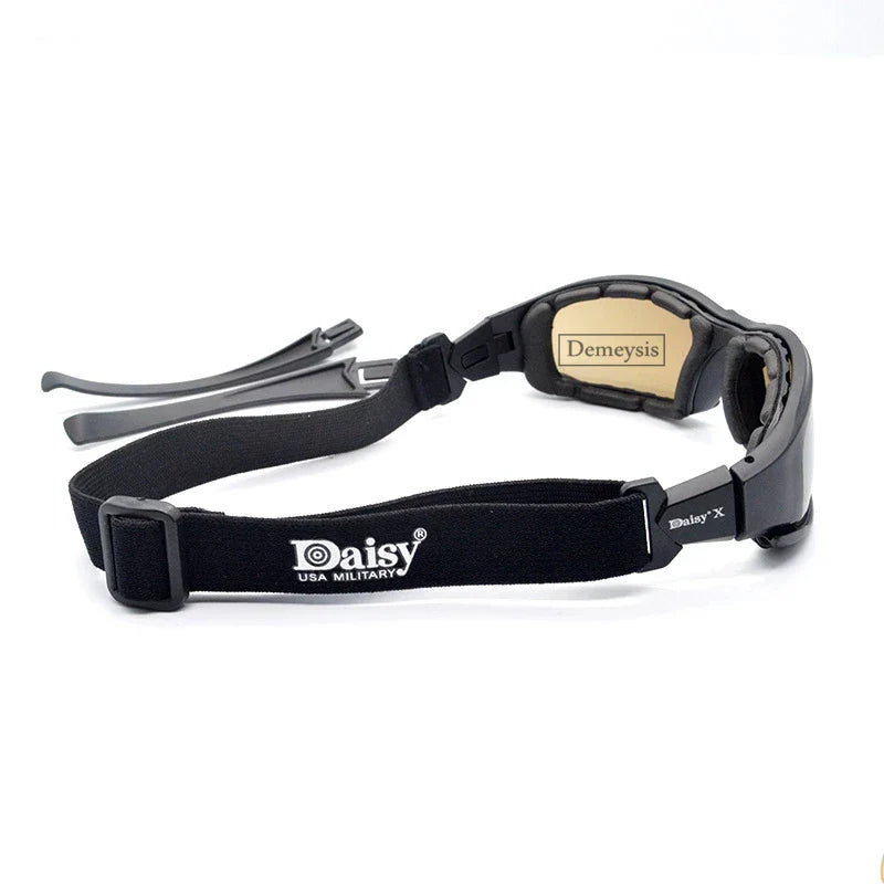 Daisy Tactical Polarized Glasses - Military Goggles Army Sunglasses with 4 Lens in Original Box, Men's Shooting Hiking Eyewear Gafas