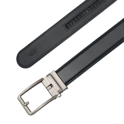Genuine Leather Men's Click Belt – Luxury Designer Automatic Buckle for Jeans, High-Quality Waist Strap