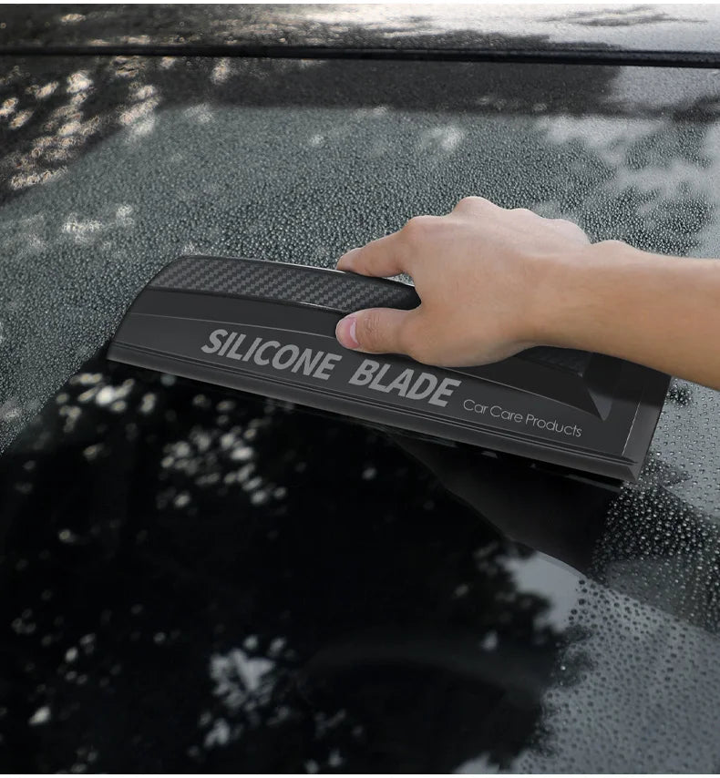 Non-Scratch Silicone Squeegee - Soft Handy Car Wrap Tool for Water Window Wiping, Drying, and Film Scraping - Clean Your Car with Ease!
