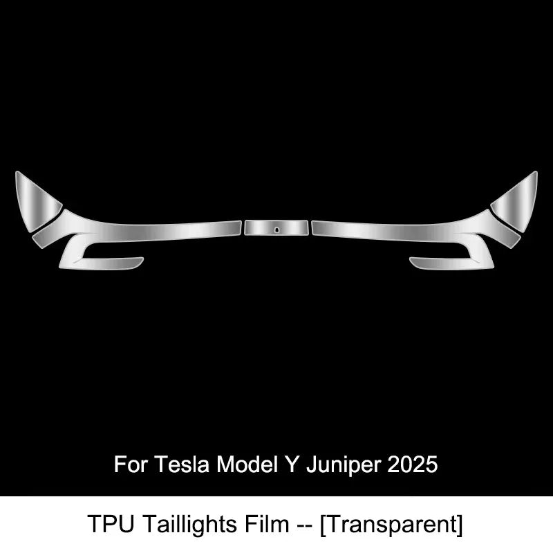 Tesla Model Y 2025 TPU Blackened Headlight & Taillight Protective Film – Juniper Color Changing Film