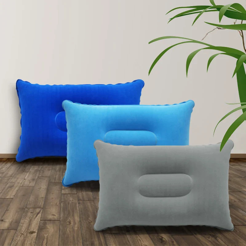 Inflatable Air Pillow Bed – PVC Nylon Camping & Travel Pillow for Neck and Back Support