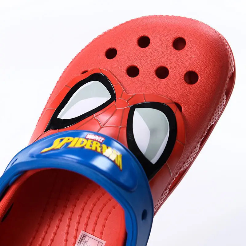 Cartoon Hole Sandals Slippers — Red EVA Hollow-Out Beach Shoes for Boys & Girls, Breathable Casual Jelly Garden Footwear Gift