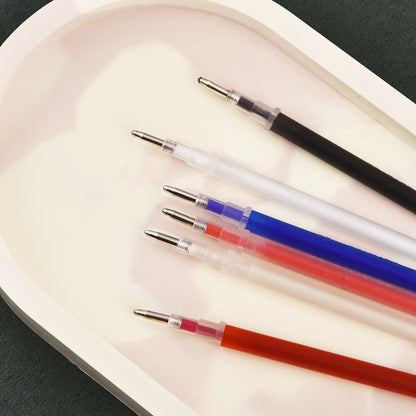 10Pcs/Set High Temperature Disappearing Fabric Marker Pens - Erasable Refillable Tools for Patchwork, PU Leather Marking & Sewing
