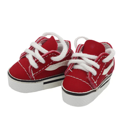Labubu Doll Sneakers (4x1.8cm) - Shoes for 17cm Macaron Plush, 15cm EXO Cotton, & 1/6 BJD Dolls Accessories