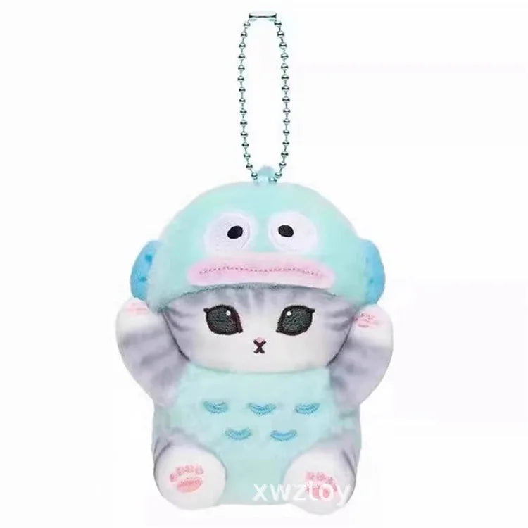 Kawaii Mofusand Shark Cat Keychain – Cute Cartoon Pendant Doll for Backpack & Decor