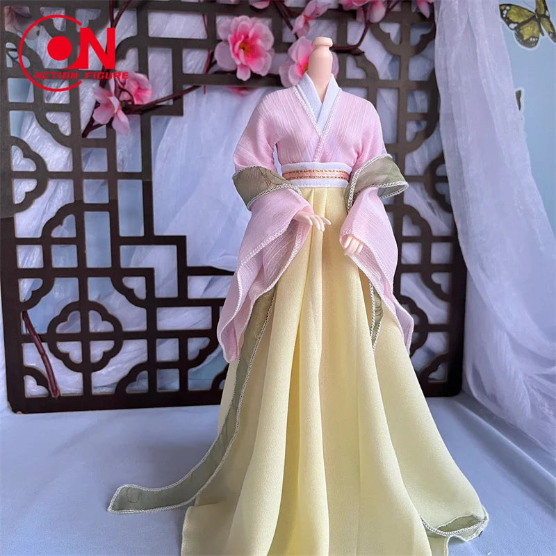 1/6 Female Doll Hanfu Outfit – Ancient Traditional Dress for 12-Inch Action Figures, Cosplay Model Toy