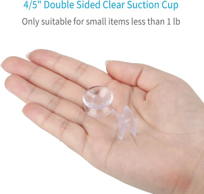 5/20PCS Double-Sided Plastic Suction Cup Pads - Non-Slip Clear Vacuum Suckers for Glass, Car Windows, Table Tops, DIY Soap Holders