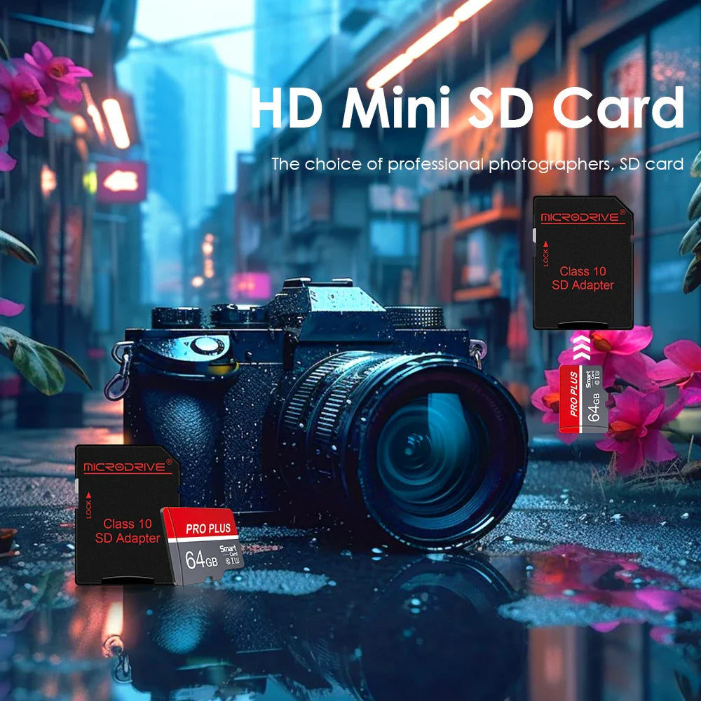 Original High-Speed Memory Card – 4GB to 256GB SD/TF Flash Card for Smartphone & Surveillance Camera