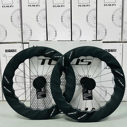 TUKUS C88NEO Carbon Wheelset - 700C Road Bike Racing Wheels with 88mm Deep Rim, 36T Ratchet and Disc Brake Support