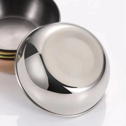 10Pcs Stainless Steel Sauce Dishes Set – Mini Round Seasoning Bowls & Small Appetizer Plates