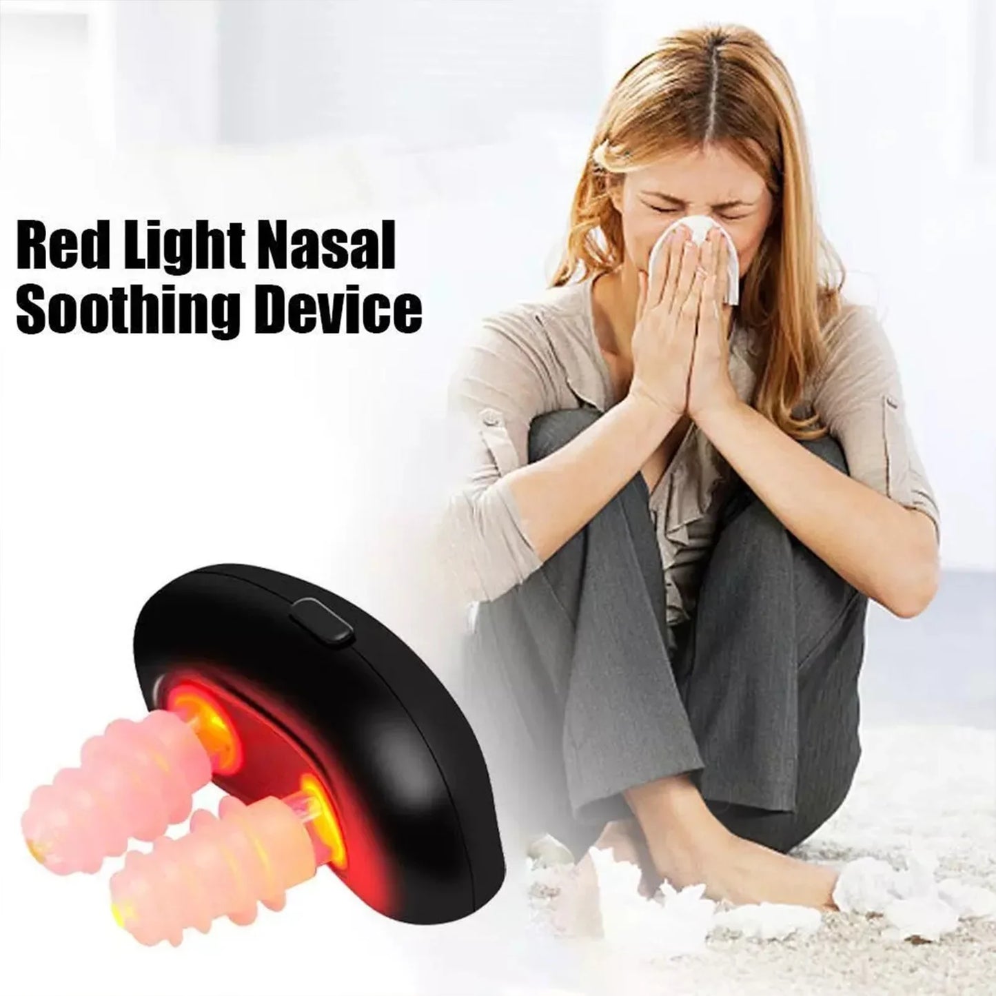 Smart Infrared Nasal Therapy Device — Portable Intelligent Rhinitis Machine for Nasal Congestion, Sneezing & Runny Nose