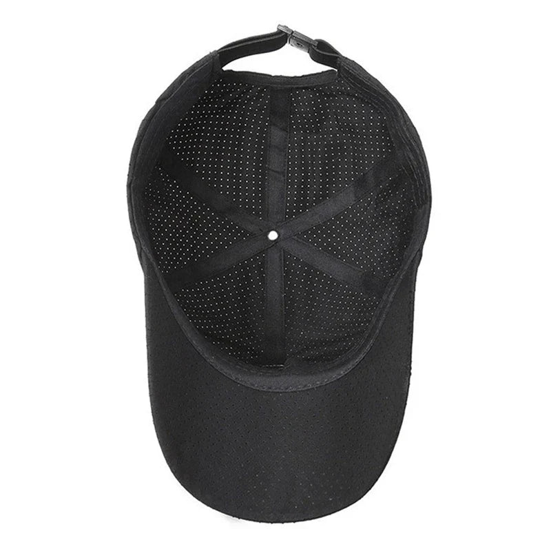 Quick Dry Mesh Sports Cap - Breathable Sun Hat for Running, Golf, Tennis, Jogging & Outdoor Activities