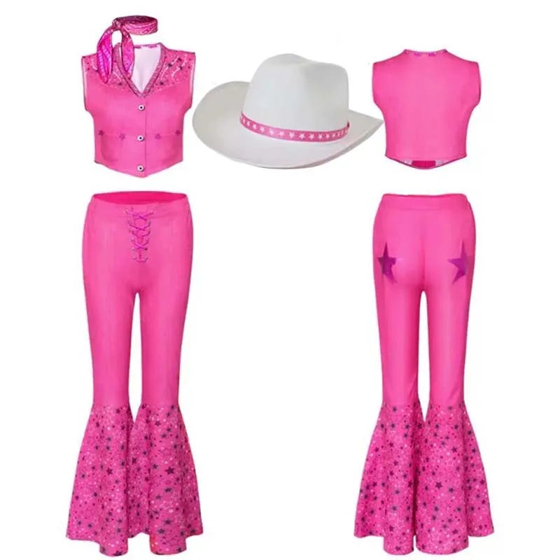 Women’s Pink Princess Cosplay Costume - Complete Outfit with Suit, Scarf & Hat for Comic Con & Halloween