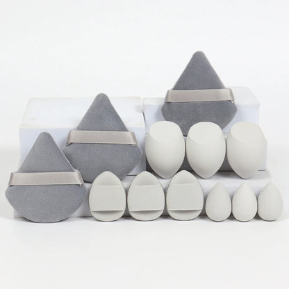 12PCS Velvet Triangle Makeup Sponges – Mini Finger Puffs & Beauty Eggs for Foundation and Liquid Makeup